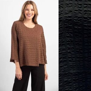 New Habitat Sz Xl HABITAT TOP CRINKLE 23700 Solid Lapped Seam Pullover